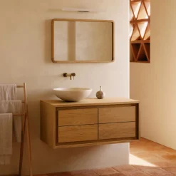 Badkamermeubel Kenta Teakhout, 90cm (excl. waskom)