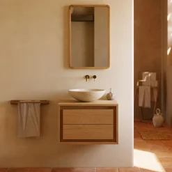 Badkamermeubel Kenta Teakhout, 60cm (excl. waskom)