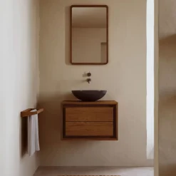 Badkamermeubel Kenta Teakhout, 60cm (excl. waskom)