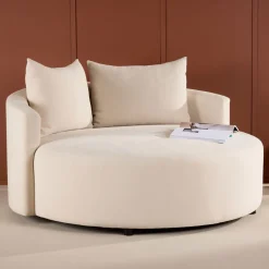 Bank Loveseat Keeli Linnenlook, kleur Beige