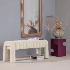 Bankje Frex Bouclé, 110cm