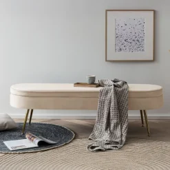 Bankje Ignacio Velvet, 143cm