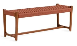 Bankje Kuwana Amber Teakhout, kleur Cinnamon