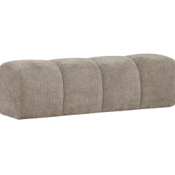 Bankje Mojo Geweven Rib, 164cm, kleur Donker Zand