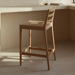 Barkruk Analy Eiken (zithoogte 65cm)