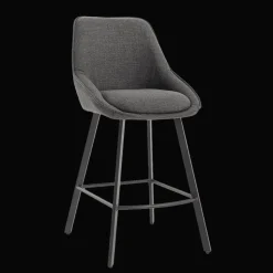 Barkruk Borgo Geweven stof, kleur Antraciet