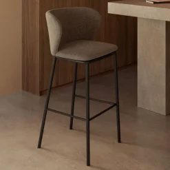 Barkruk Ciselia Chenille (zithoogte 75cm)