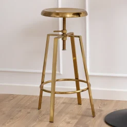 Barkruk Ella Brass (zithoogte 67-87cm)