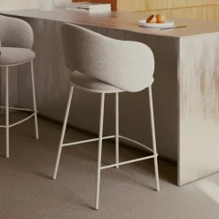 Barkruk Maina Chenille (zithoogte 65cm)