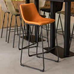 Barkruk Risto Lederlook (zithoogte 75cm)