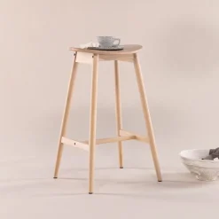 Barkruk Sharnita Rubberhout (zithoogte 76cm)