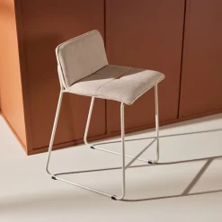 Barkruk Sheridan Bouclé, kleur Beige (zithoogte 65cm)