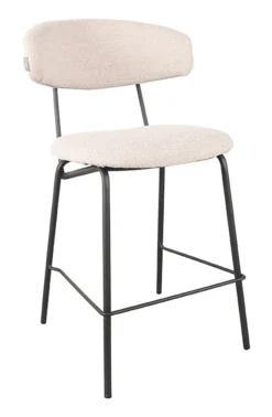 Barkruk Zack Bouclé, kleur Naturel (zithoogte 65cm)