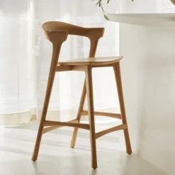 Barstoel Bok Geolied Eikenhout, kleur Naturel (zithoogte 67cm)