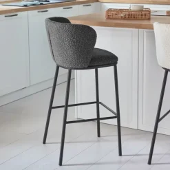 Barstoel Ciselia Chenille (zithoogte 65cm)