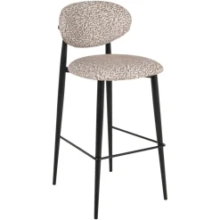 Barstoel Dantes Geo stof, kleur Naturel