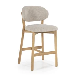 Barstoel Mikky Eikenhout en stof (zithoogte 69cm)