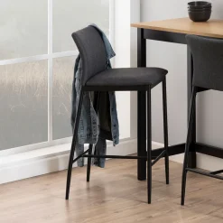 Barstoel Nuna Stof, kleur Grijs (zithoogte 67cm)