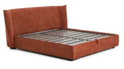 Bed Arvian Met uitklapbare bedbodem, kleur Terracotta