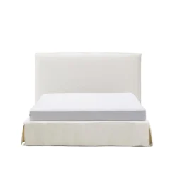 Bed Jaira Chenille, kleur Wit