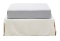 Bed Jaira excl. hoofdbord, Chenille, kleur Wit