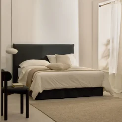 Bed Jaira Linnenmix, kleur Antraciet