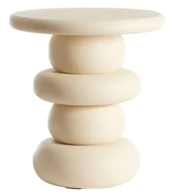 Bijzettafel Azalas Mangohout, 40cm, kleur Crème