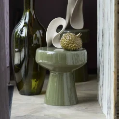 Bijzettafel Dakwa 38cm, kleur Olijfgroen