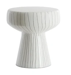 Bijzettafel Dakwa 38cm, kleur Wit/Zwart