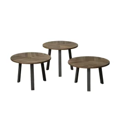 Bijzettafel Lazio Teakhout, Set van 3 stuks