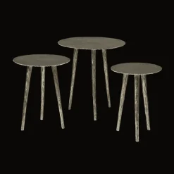 Bijzettafel Liam Set van 3 stuks, kleur Zilver