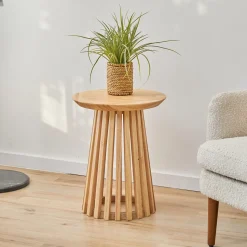 Bijzettafel Nikkie Hevea hout, 40cm