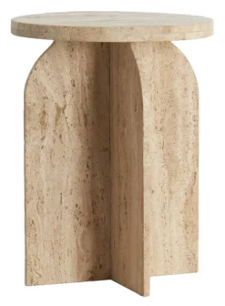 Bijzettafel Otinia Travertin, kleur Zand