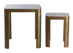 Bijzettafel Oxe Set van 2 stuks, kleur Antiek Brons