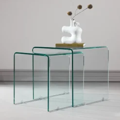 Bijzettafel Rockwell Glas, Set van 2 stuks