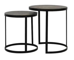 Bijzettafel Trelo Set van 2 stuks, kleur Antiek Brons