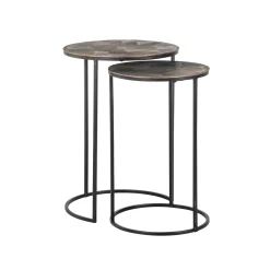 Bijzettafel Tulum Set van 2 stuks, kleur Brushed Gold