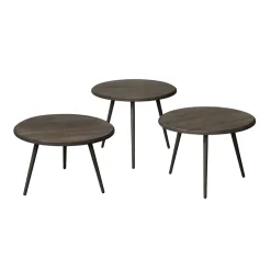 Bijzettafel Turi Teakhout, Set van 3 stuks