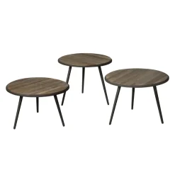 Bijzettafel Turi Teakhout, Set van 3 stuks