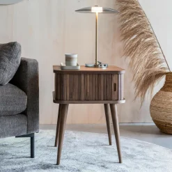 Bijzettafel/Nachtkastje Barbier Hout, 45 x 45cm