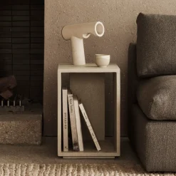 Bijzettafel/Nachtkastje Elements Microcement, kleur Off White