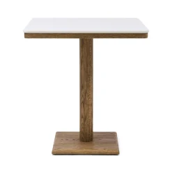 Bistrotafel Amalfi Marmer en eikenhout, 70 x 70cm