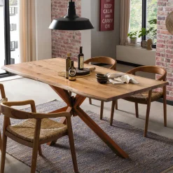 Boomstam Eettafel Raynaldo Acaciahout, kleur Bruin