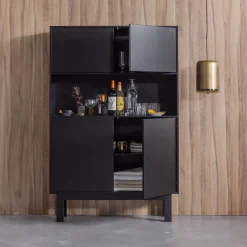 Buffetkast Finca Mat zwart, 170 x 110cm