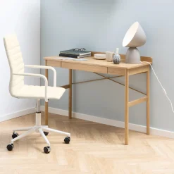 Bureau Ashlyn Eiken met lade, 110 x 50cm