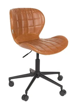 Bureaustoel OMG PU leer, kleur Bruin