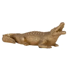 Decoratie Crocodile 62cm, kleur Goud