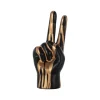 Decoratie Hand Peace, kleur Zwart/Goud