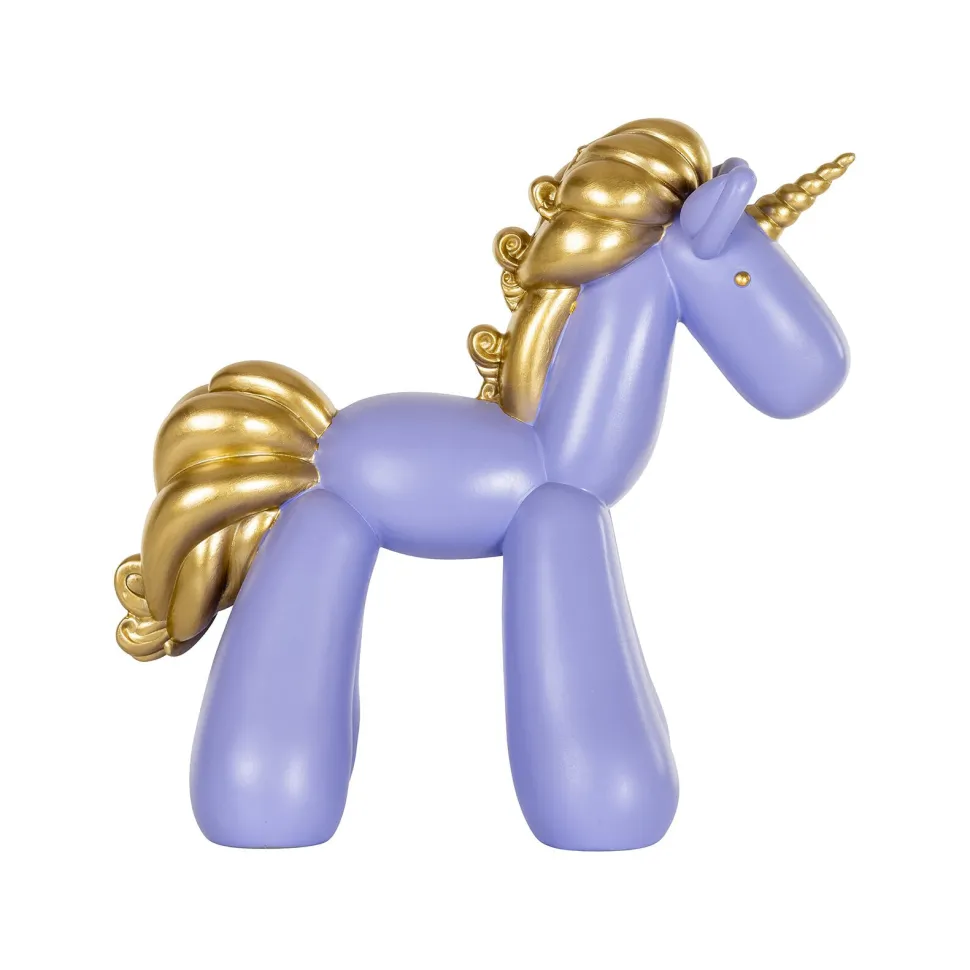 Decoratie Unicorn 31cm, kleur Paars