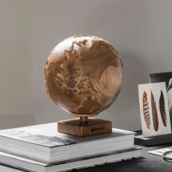 Decoratie Wereldbol Teakhout
